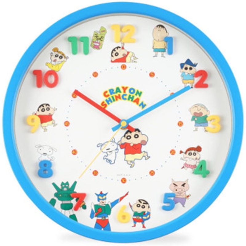 T’s Factory Crayon Shin-chan Wall Clock Blue