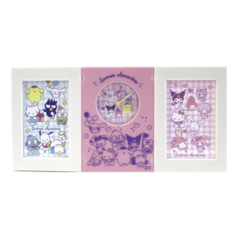 T’s Factory Pen Holder with 2 Photo Flames and Clock Sanrio Characters Pink
