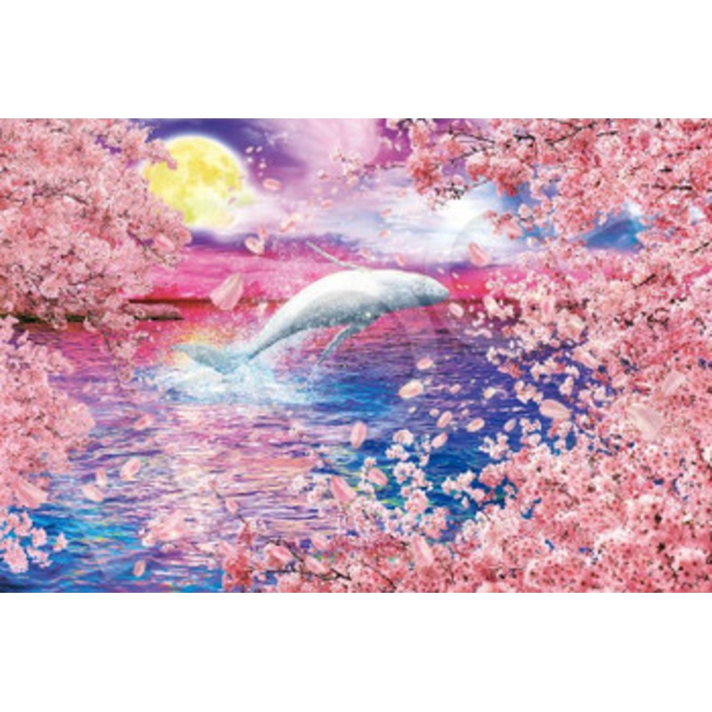 Epoch 13-047s Jigsaw Puzzle Jennifer Studio Sakura Cherry Blossom Miracle (Glow in the Dark) (1000 Pieces)