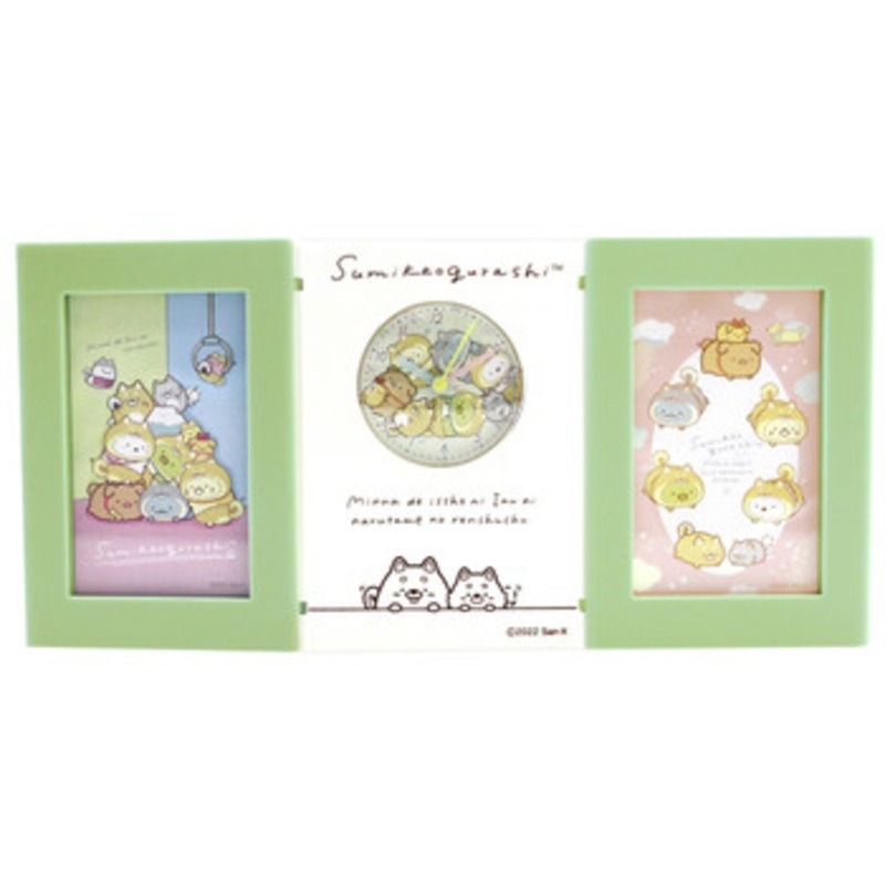 T’s Factory Sumikko Gurashi Pen Holder with 2 Photo Flames and Clock Play with Dogs