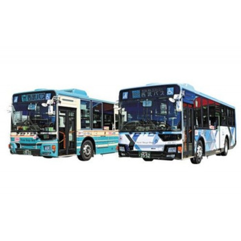 Aoshima Working Vehicle Series 1/80 Mitsubishi Fuso MP38 Aero Star (Seibu Bus) Plastic Model