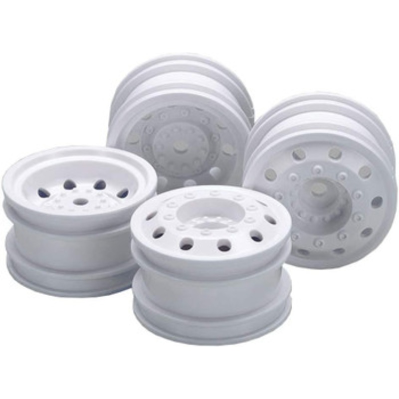 Tamiya 54964 (OP1964)On Road Racing Truck Wheels (F&R / White / 2 pcs each)