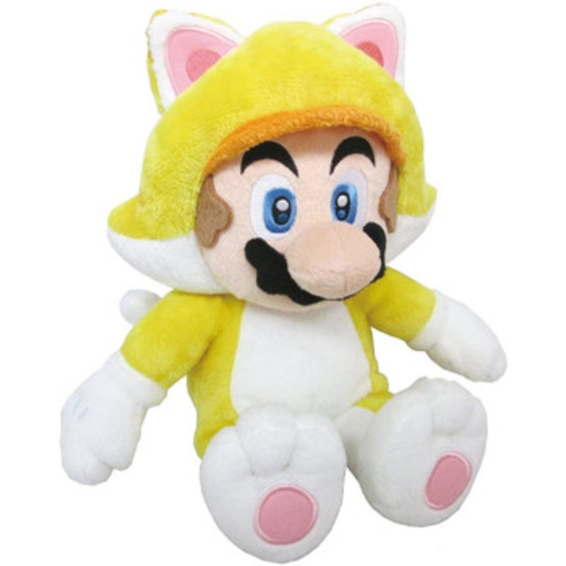 San-ei Super Mario 3D World Plush Doll Cat Mario (M)