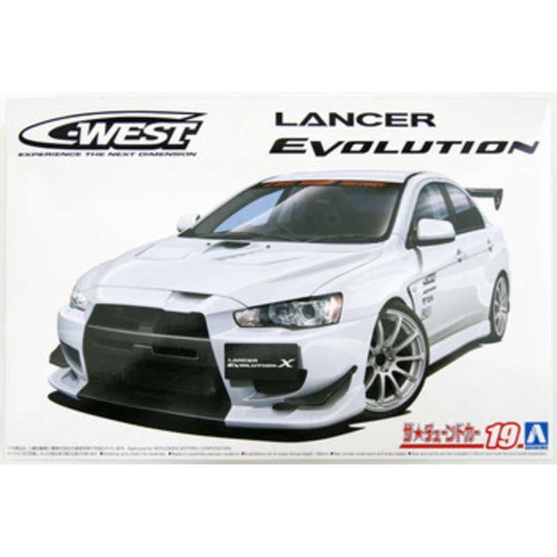 Aoshima The Tuned Car 1/24 C-WEST CZ4A Lancer Evolution X ’07 (Mitsubishi) Plastic Model