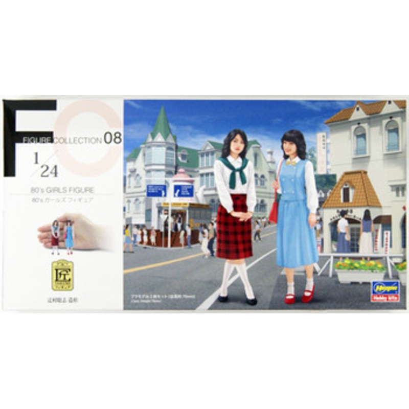 Hasegawa 91089 80’s Girls Figure (2pcs) 1/24 Scale Kit