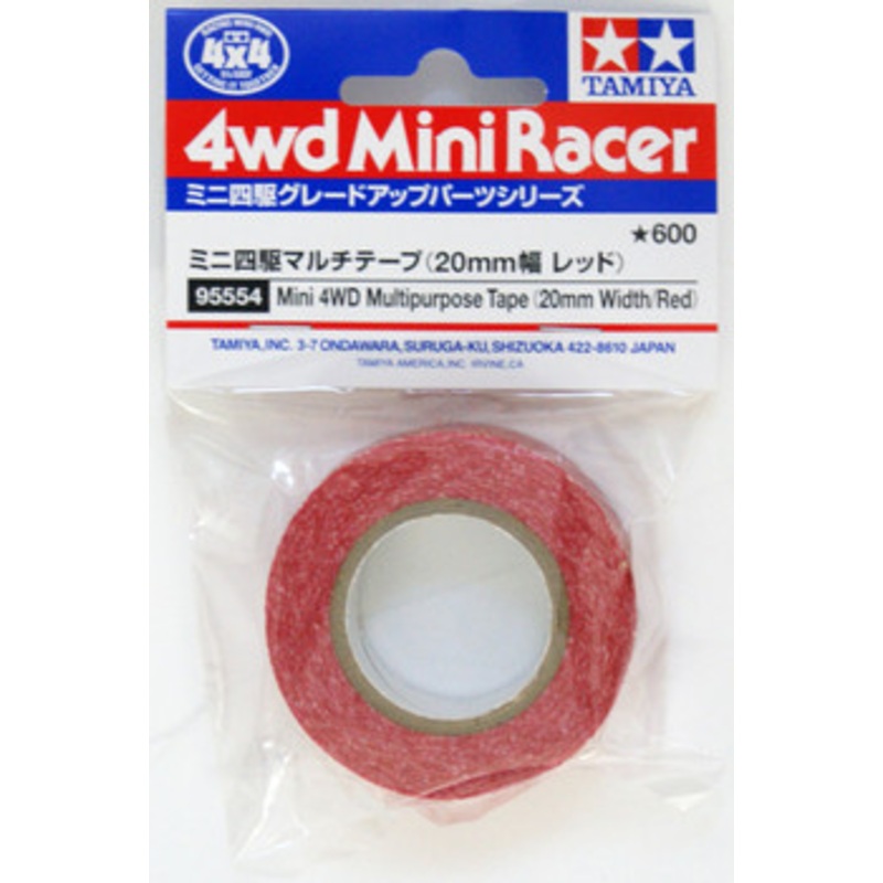 Tamiya 95554 Mini 4WD Multipurpose Tape (20mm Width/ Red)