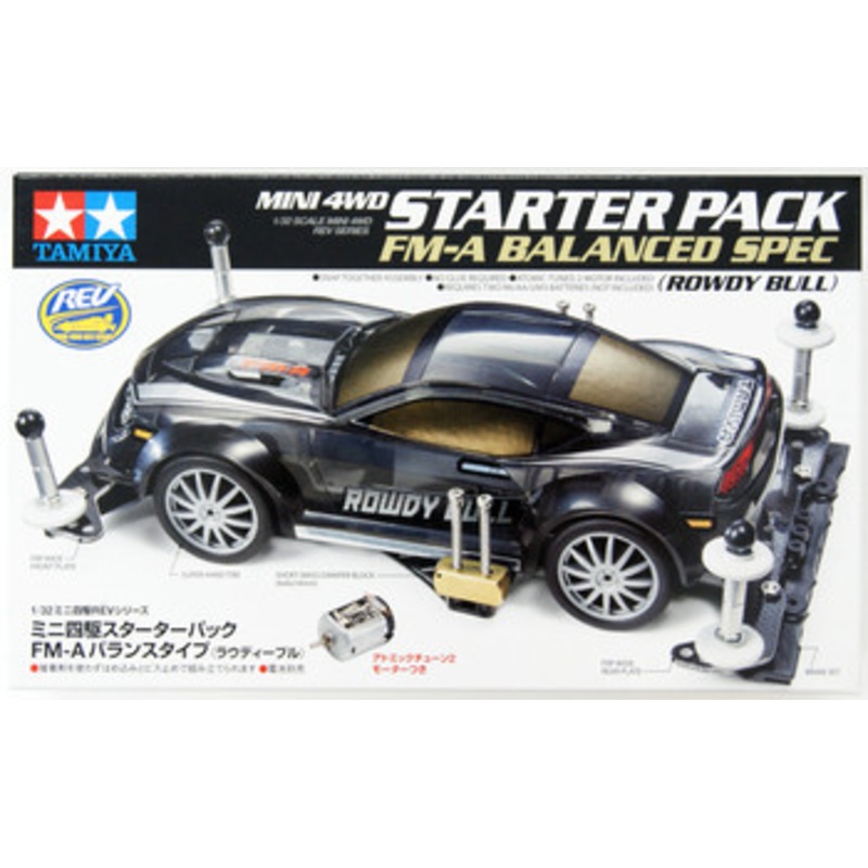 Tamiya Mini 4WD 1/32 Starter Pack FM-A Balanced Spec (Rowdy Bull)