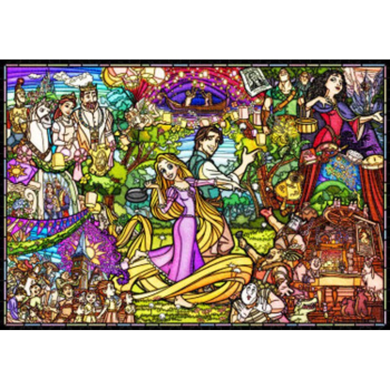 Tenyo DP1000-036 Jigsaw Puzzle Disney Tangled The Story of Rapunzel (Pure White) (1000 Pieces)
