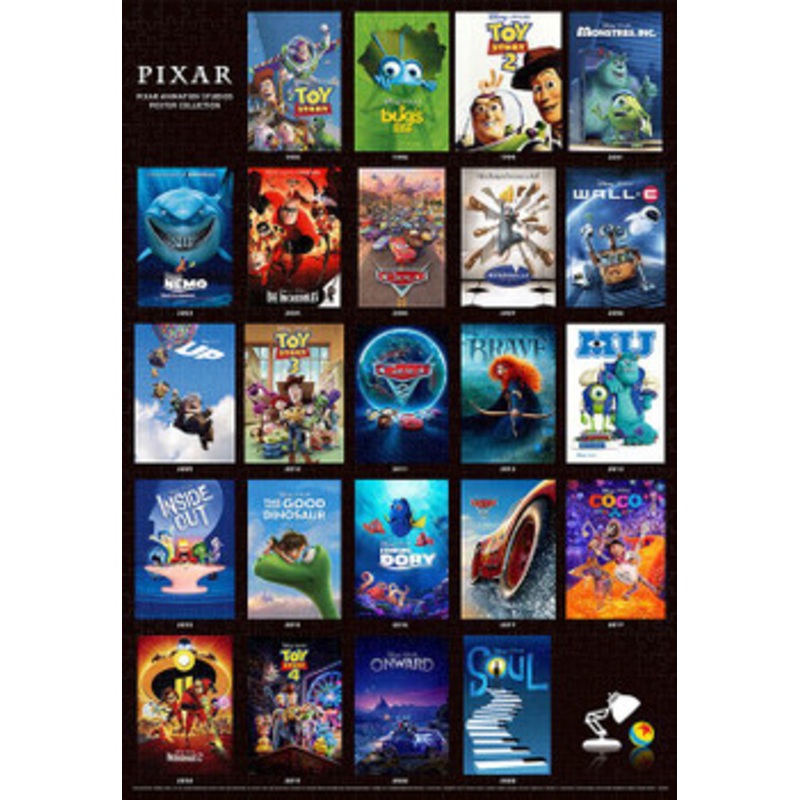 Tenyo D-1000-065 Jigsaw Puzzle Disney PIXAR ANMATION STUDIOS POSTER COLLECTION (All Characters) (1000 Pieces)