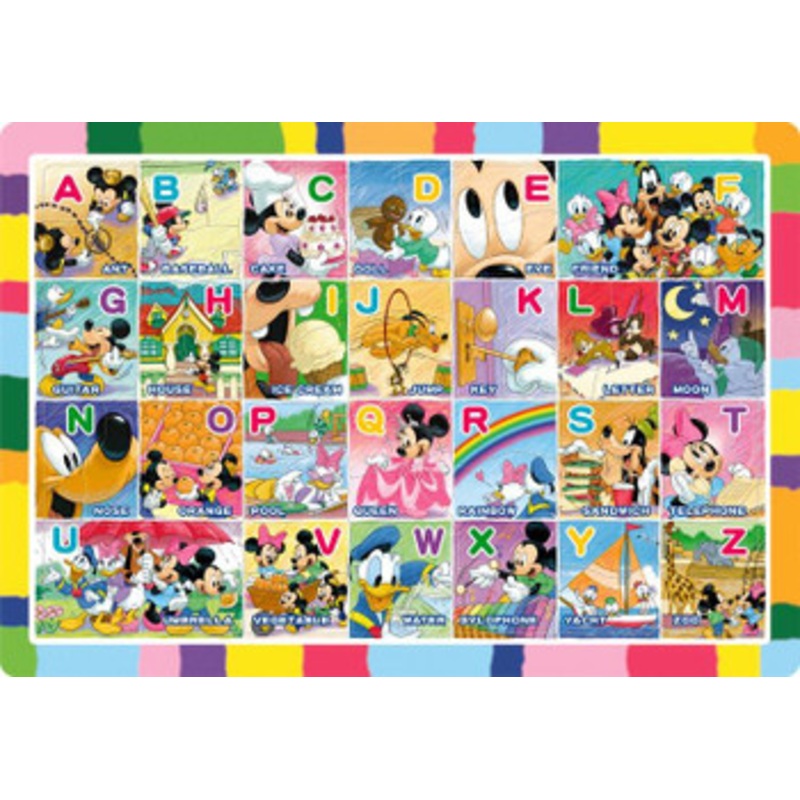 Tenyo Jigsaw Puzzle Disney Let’s play ABC with Mickey (all characters) (52 Pieces) Child Puzzle