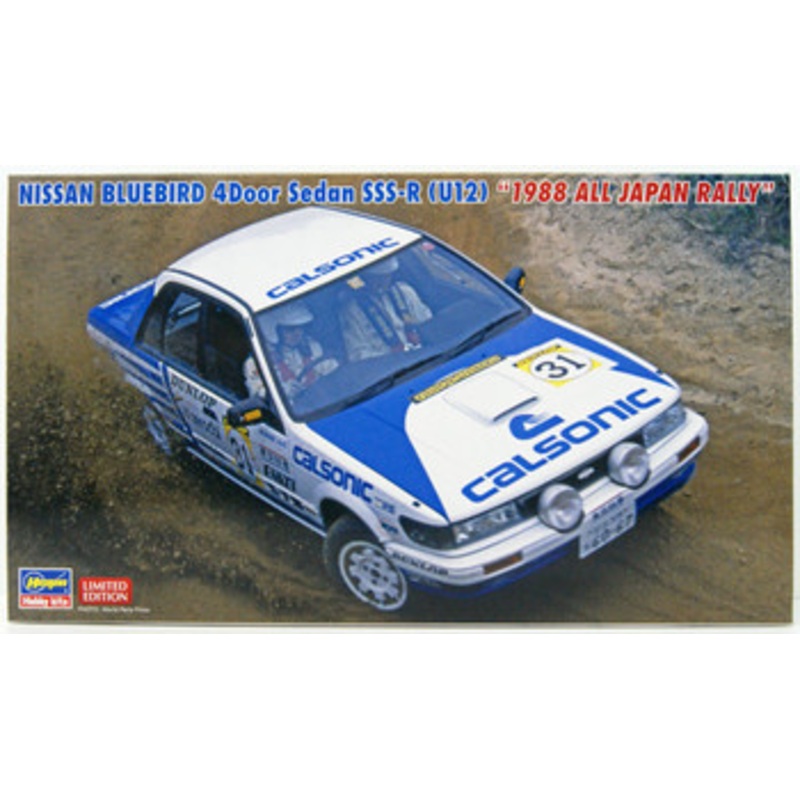 Hasegawa 1/24 Nissan Bluebird 4dr Sedan SSS-R Type U12 1988 Japanese Rally Championship Plastic Model
