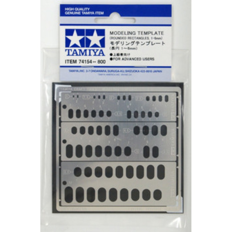 Tamiya Craft Tools Modeling Template (Ellipse/1-6mm)
