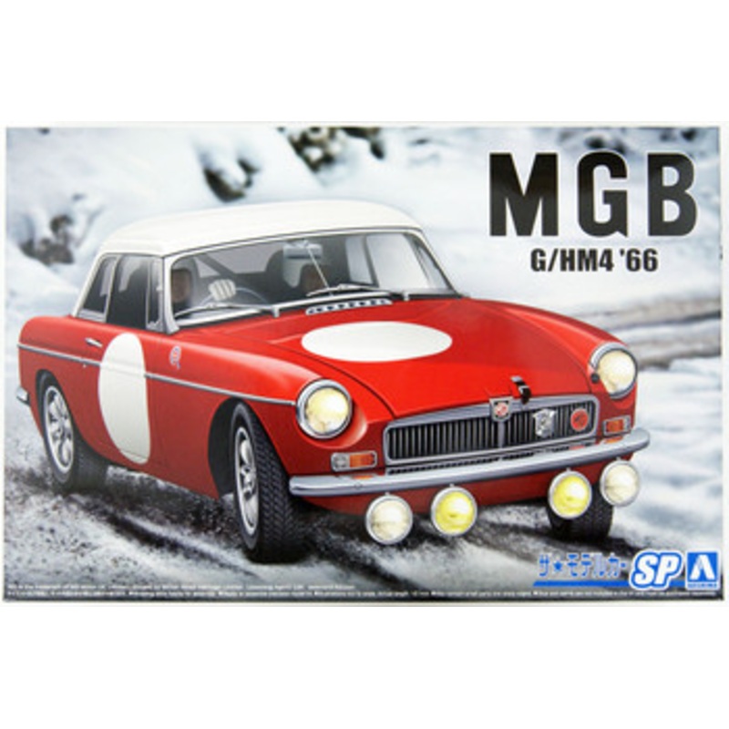 Aoshima The Model Car 1/24 BLMC G/HM4 MG-B CLUB RALLY Ver.`66 Plastic Model