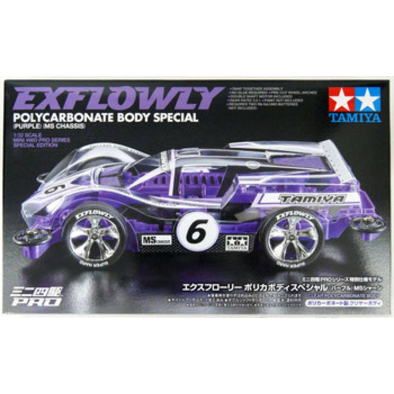 Tamiya Mini 4WD 1/32 Exflowly Polycarbonate Body Special (Purple) (MS Chassis)