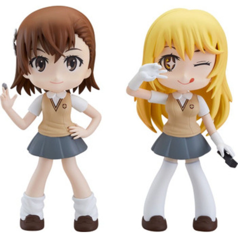 Fine Clover Yurumari Mikoto Misaka & Misaki Shokuhou Figure (A Certain Scientific Railgun T)