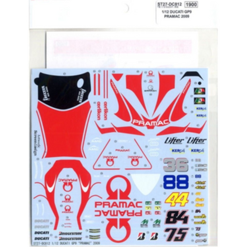 Studio27 1/12 Ducati Moto GP 2009 GP9 Pramac Racing Decal