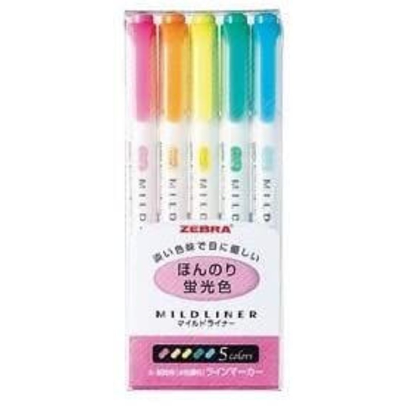 Zebra Mild Liner 5 Color Set