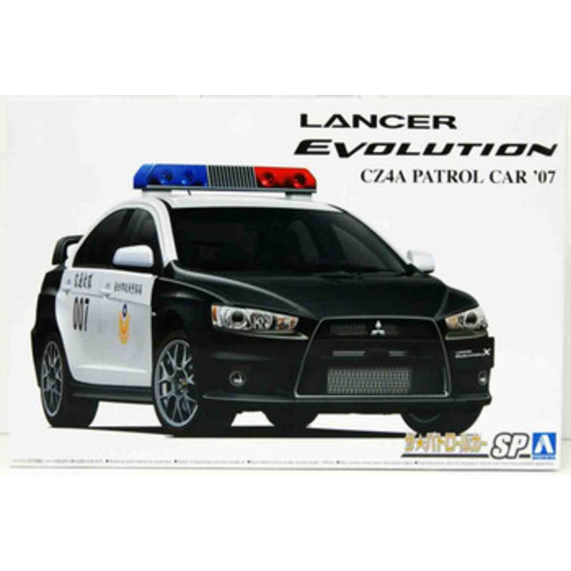 Aoshima The Patrol Car 1/24 SP MITSUBISHI CZ4A Lancer Evolution x Patrol Car ’07 Plastic Model