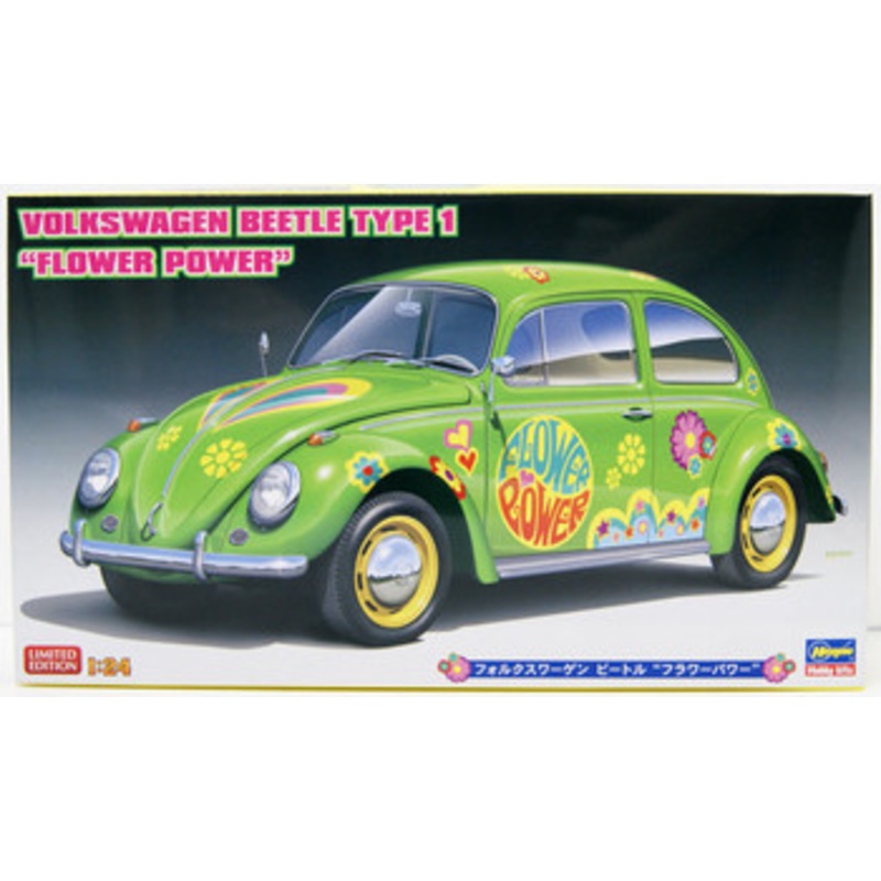 Hasegawa 1/24 Volkswagen Beetle ‘Flower Power’ Plastic Model