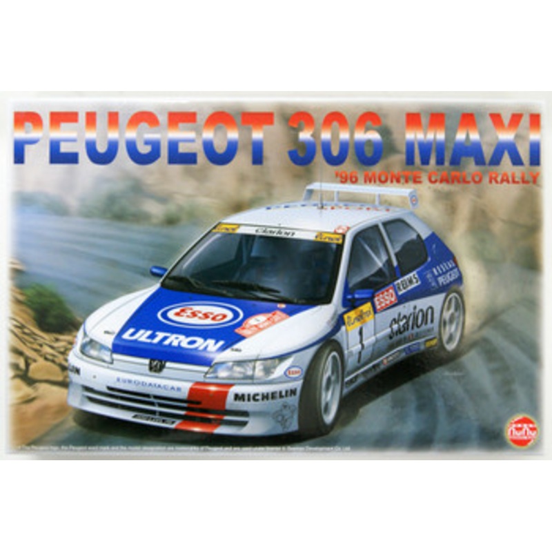 Platz PN24009 NuNu Racing Series Peugeot 306 Maxi 1996 Monte Carlo Rally 1/24 Scale Kit