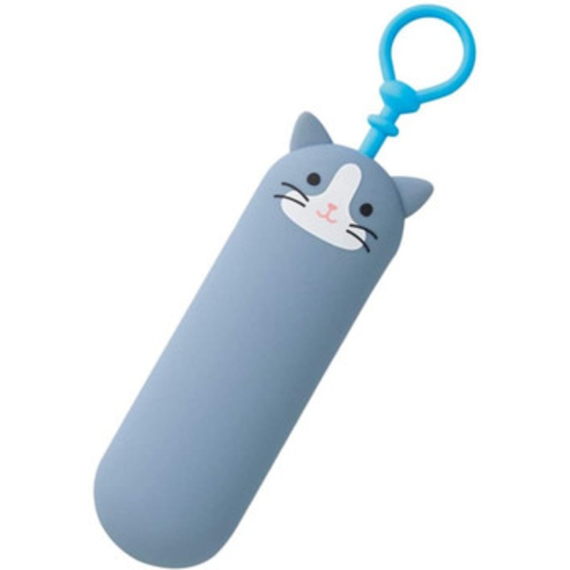 LIHIT LAB. SMART FIT PuniLabo Slim Key Case (Gray Cat)