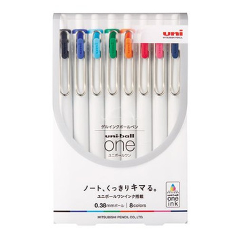 Mitsubishi Pencil uni-ball one 8 color Ballpoint pen set 0.38