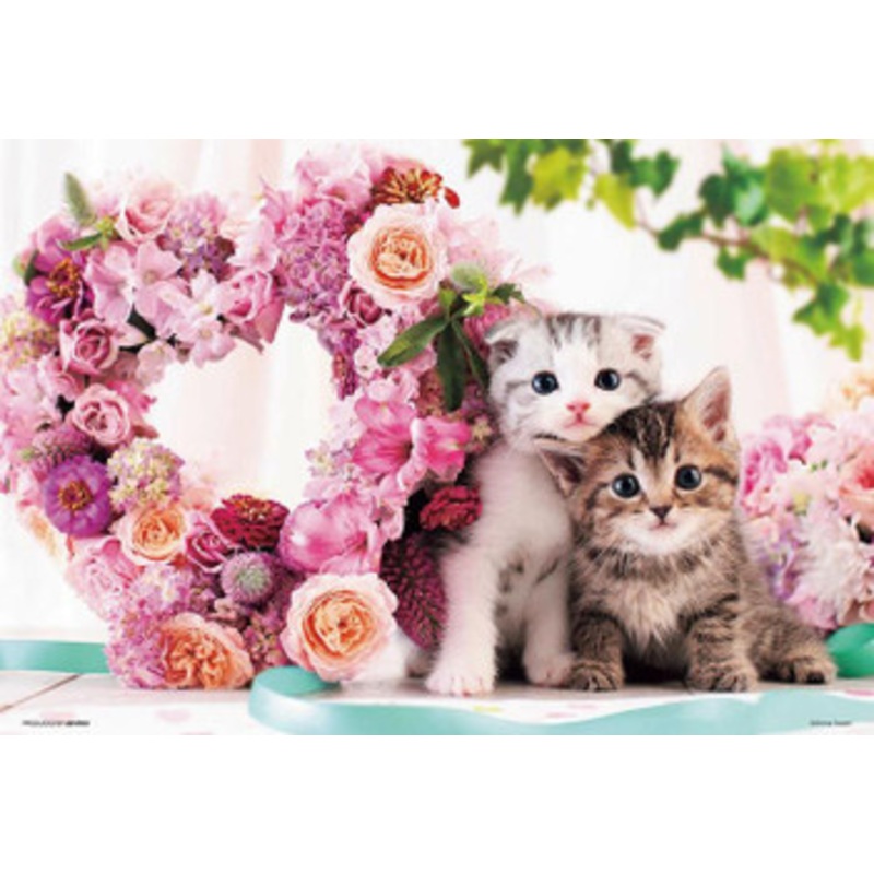 Beverly P33-187 Jigsaw Puzzle Kittens and a Heart Wreath (300 Pieces)