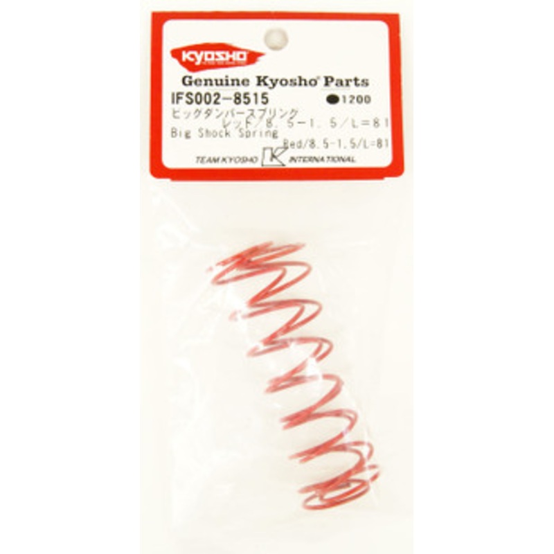 Kyosho IFS002-8515 Big Shock Spring (Red/8.5-1.5/L=81)
