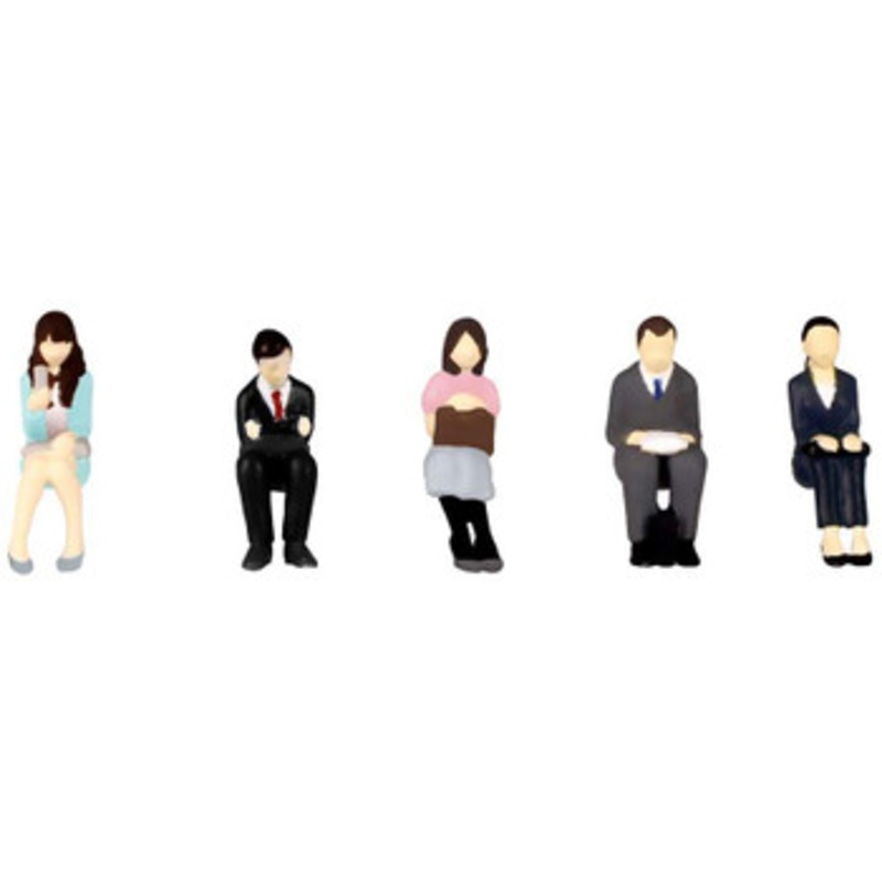 Plum Super Mini Figure #9 Sitting Office Workers 2 1/80 Scale (HO scale)