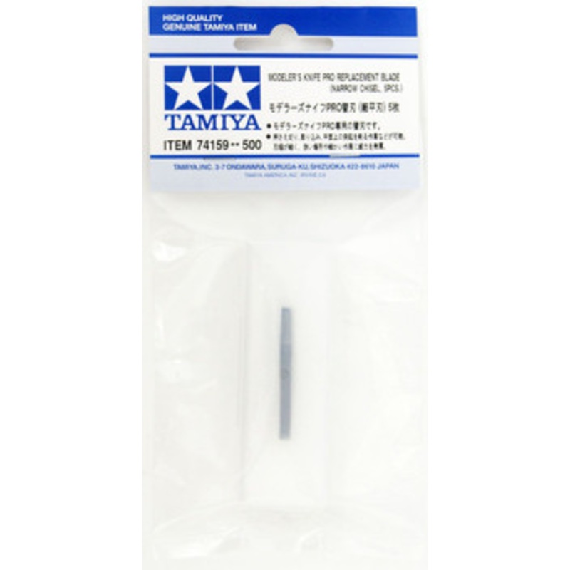 Tamiya 74159 Modeler’s Knife Pro Replacement Blade (Narrow Chisel /5 pcs.)