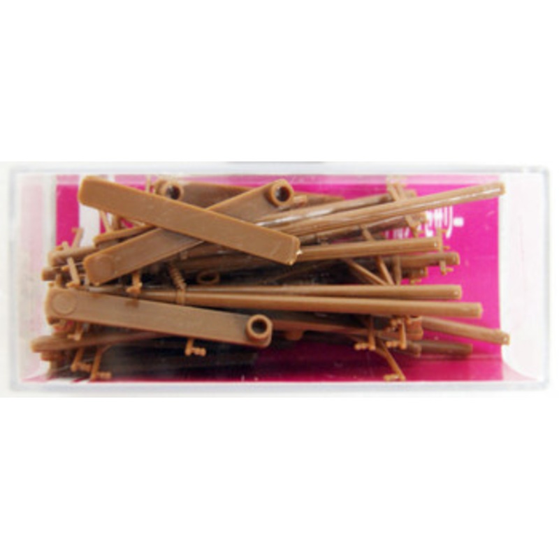 Tsugawa Yokou 13430 Single Track Catenary Pole Brown (15pcs.) (N scale)