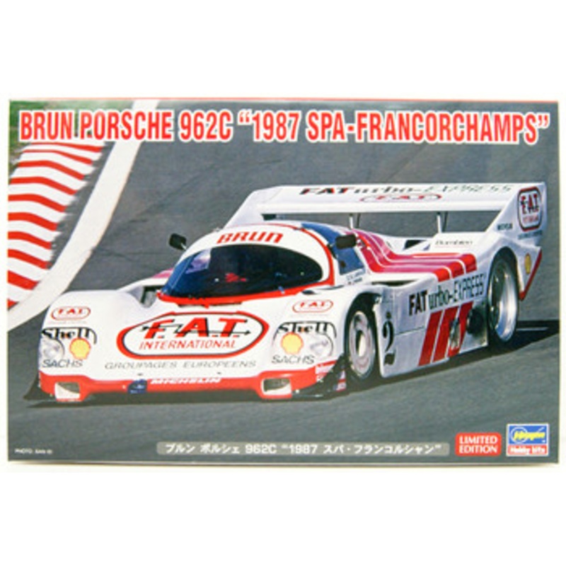 Hasegawa 1/24 Brun Porsche 962C  ‘1987 Spa-Francorchamps’ Plastic Model