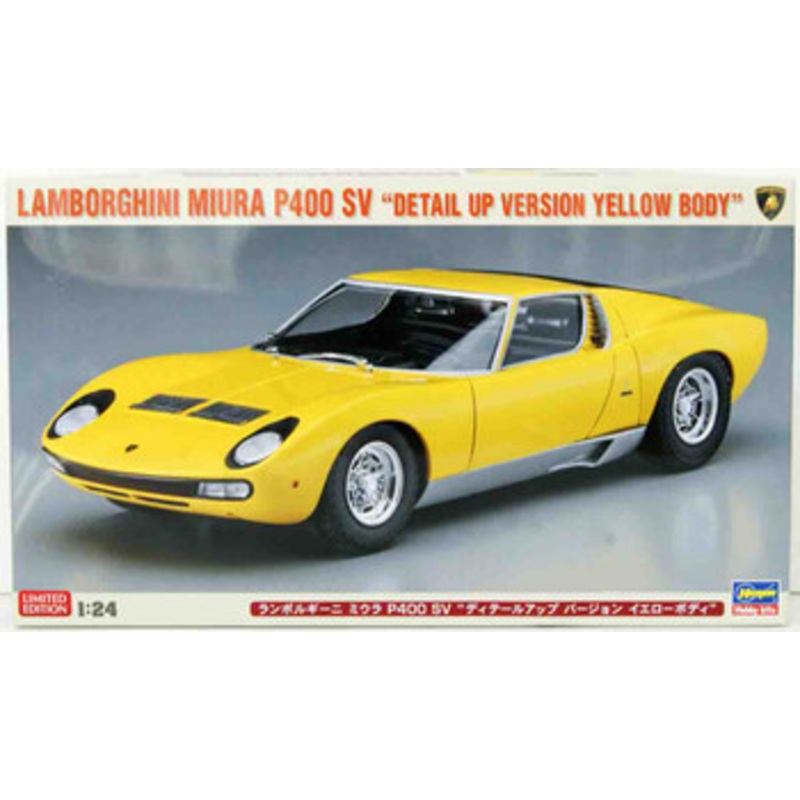 Hasegawa 1/24 Lamborghini Miura P400 ‘Detailed Up Version’ Yellow Body Plastic Model