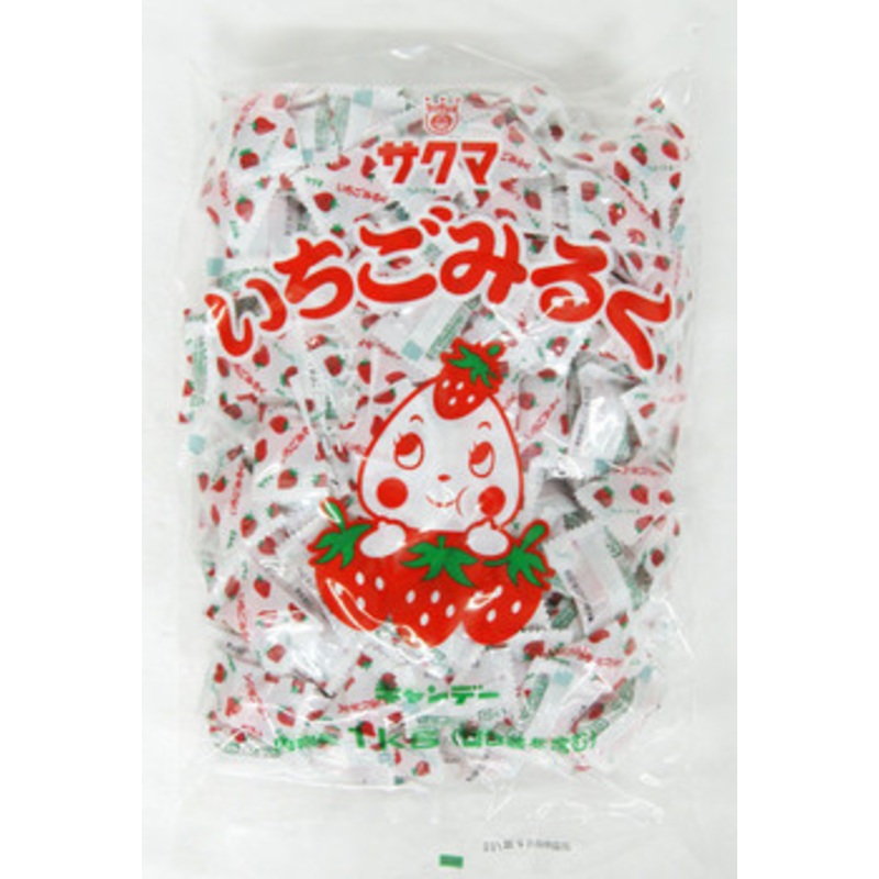 Sakuma Strawberry Milk Candy 1 Pack (1kg) Japanese Dagashi Snack