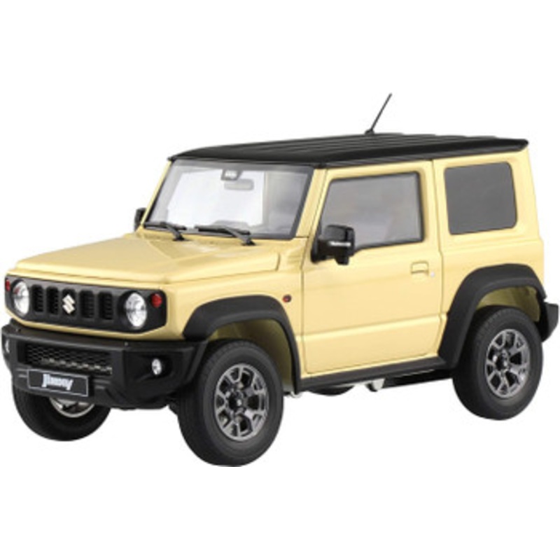 Aoshima SKYNET 1/18 Suzuki Jimny Sierra Mini Car Chiffon Ivory Metalic Finished Diecast Model