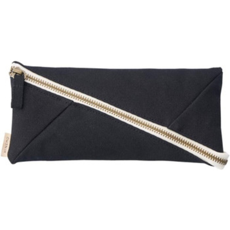 LIHIT LAB. HINEMO Wide Open Pen Pouch L (Black)