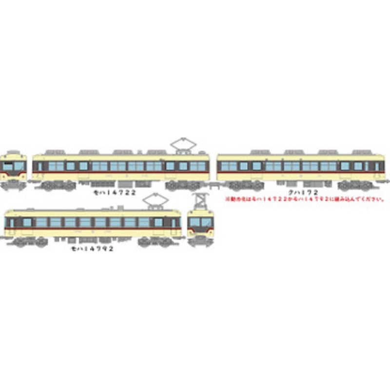 Tomytec Toyama Chiho Railway Type 14720 & Type 14790 3 Cars Set (N scale)