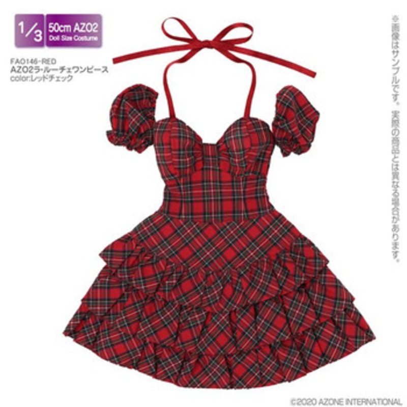 Azone FAO146-RED 1/3 Azo2 La Luce Dress (Red Checkers)
