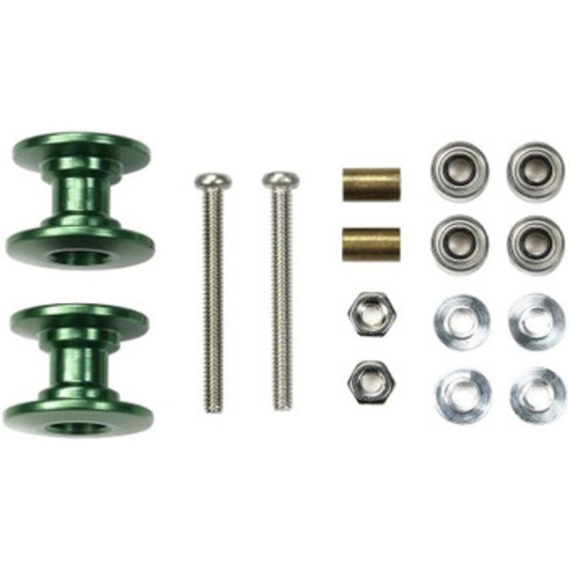 Tamiya Mini 4WD Lightweight Double Aluminum Rollers (13-12mm/ Green)
