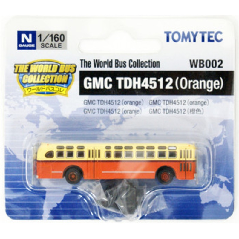 Tomytec World Bus Collection WB002 GMC TDH4512 (Orange) (N scale)