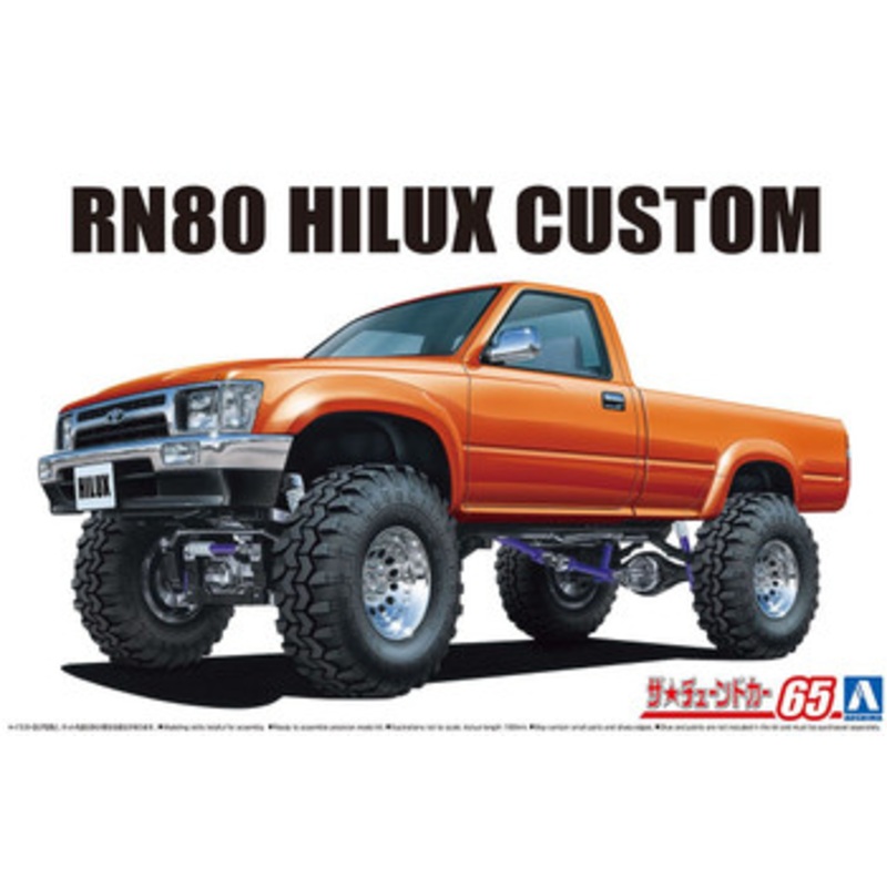 Aoshima The Tuned Car 1/24 Toyota RN80 Hilux Long Bed Lift Up ’95 Plastic Model