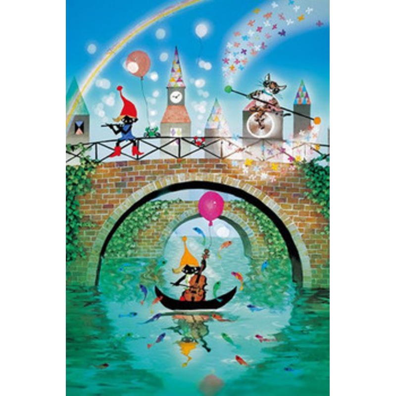 Appleone 1000-427 Jigsaw Puzzle Let’s Make Music Rain When It Rains (Glow in the Dark) (1000 Pieces)