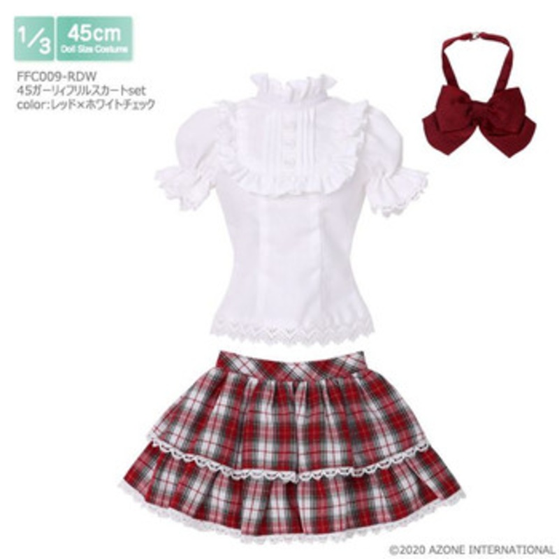 Azone FFC009-RDW 1/3 Girly Frilly Skirt Set (Red & White Checkers)