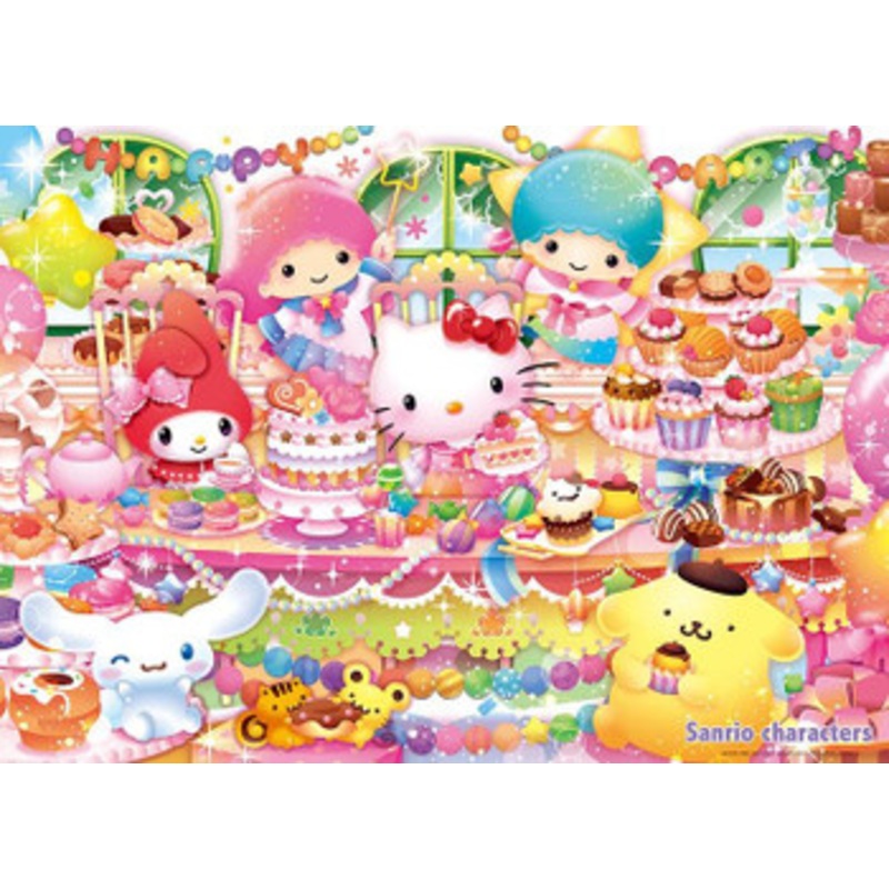 Beverly 66-175 Jigsaw Puzzle Hello Kitty and Sanrio Characters Happy Sweets Party (600 Pieces)