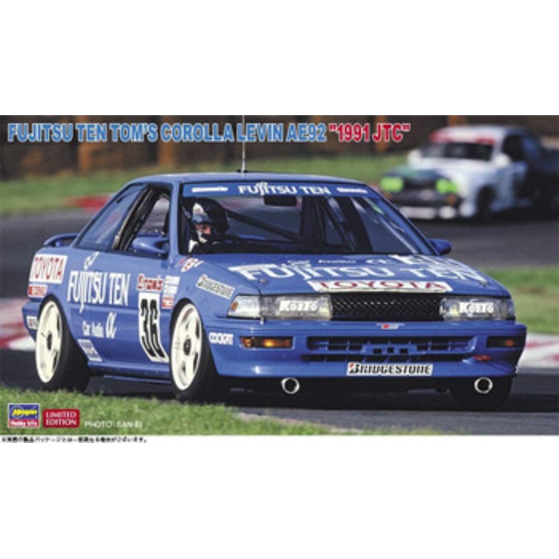 Hasegawa 1/24 Fujitsu Ten Tom’s Corolla Levin AE92 1991 JTC Plastic Model