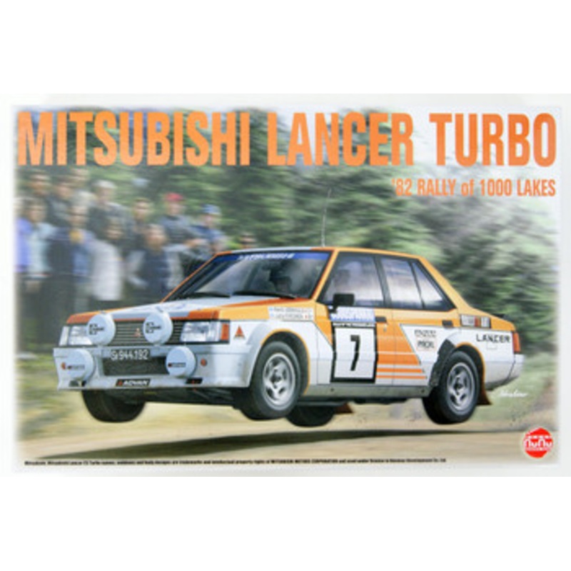 Platz PN24018 NuNu Racing Series Mitsubishi Lancer Turbo ’82 Rally of 1000 Lakes 1/24 Scale Kit