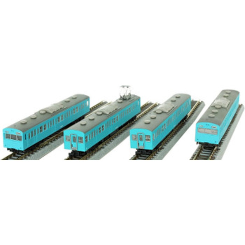 Rokuhan T022-12 JNR Series 103 Sky Blue Low Cab Type 4 Cars Set (Z Scale)