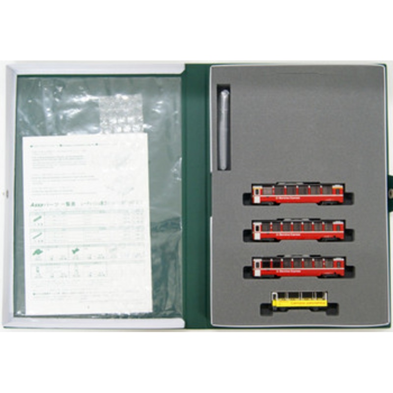 Kato 10-1656 Swiss Rhaetian Railway ‘Bernina Express (New Logo)’ 4 Cars Add-on Set (N scale)
