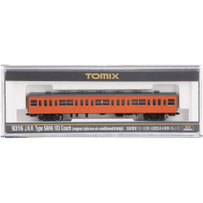Tomix 9316 JNR Type Passenger Car SAHA 103 (Original type/ Non-Air-Conditioned/ Orange) (N scale)