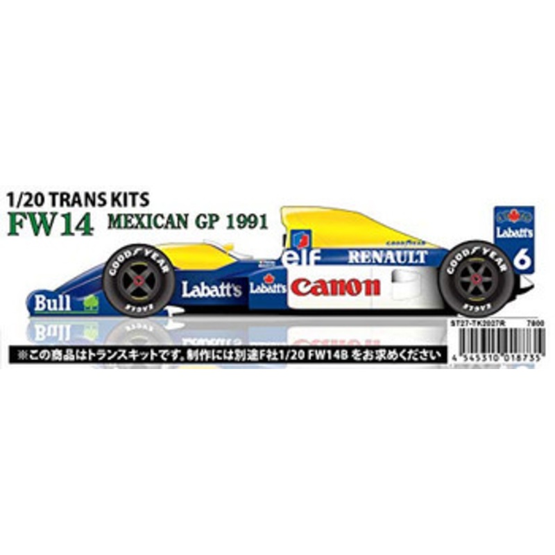 Studio27 ST27-TK2027R  FW14 MEXICO GP 1991 Upgrade Kit 1/20 (18735)